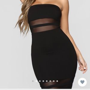 Red; meshed up dress